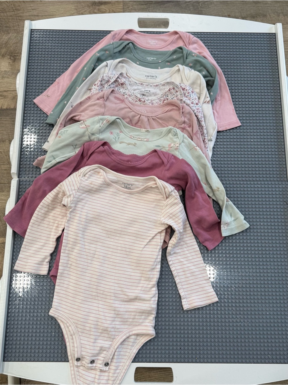 Carter’s 8pack long sleeve tops size 18month